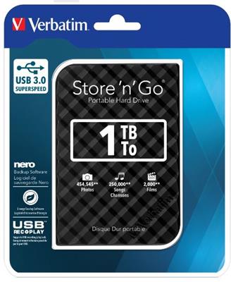 Verbatim Festplatte HDD 2.5 black 1TB 3.0