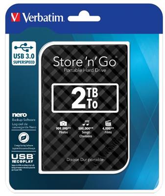 Verbatim Festplatte HDD 2.5 black 2TB 3.0