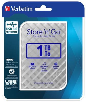 Verbatim Festplatte HDD 2.5 silver 1TB 3.0