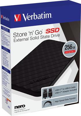 Verbatim SSD Store´n´Go USB-C Type USB 3.2 GEN1 256GB black