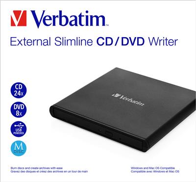 Verbatim Mobile DVD Rewriter USB 2.0 black