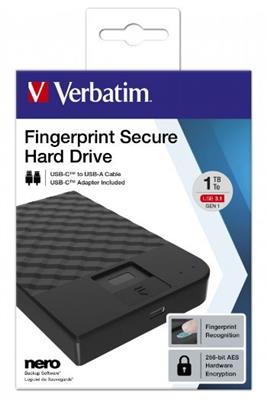 Verbatim Festplatte Fingerprint Secure HDD 2,5 1TB