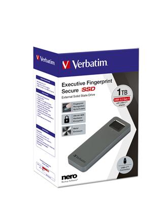Verbatim Fingerprint Secure SSD USB 3.2 Gen 1 1TB grey
