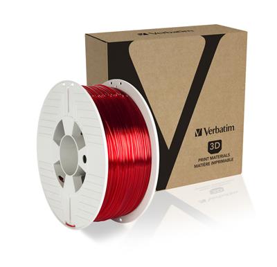 Verbatim PET-G Filament 3D 1,75mm red transparent