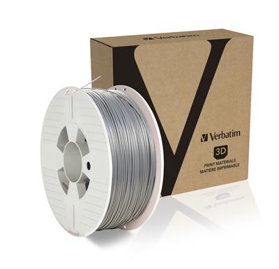 Verbatim PLA Filament 3D 1.75mm silver/metal grey
