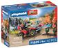 Playmobil Feuerwehr Quad löscht Heckenbrand