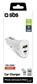 SBS Car Charger 12/24V 1x Type C PD + 1x USB 2.1 A white