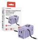 Verbatim Charge ’n’ Travel 70W 2C retractable Universal Travel Adapter purple