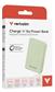 Verbatim Charge 'n' Go Essentials Power Bank Magnetic Wireless 10000mAh Green