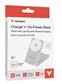 Verbatim Charge 'n' Go Qi2 Magnetic Wireless Power Bank 10000 mAh White