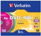 Verbatim DVD+RW 4,7GB/4f Slim Case 1x5