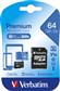 Verbatim Micro SDXC Card 64GB + Adapter