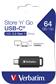 Verbatim Store 'n' Go USB-C 3.2 Gen 1 Laufwerk 64GB