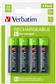 Verbatim Rechargeable Batterie AA 1x4 / HR6