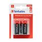Verbatim Alkaline Batterie C 1x2 Hang Card